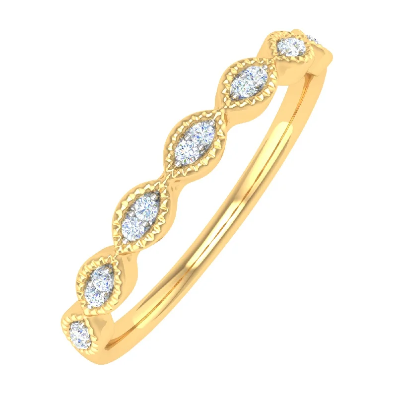 adjustable rings for women -0.04 Carat Anniversary Wedding Band Ring in Yellow Gold