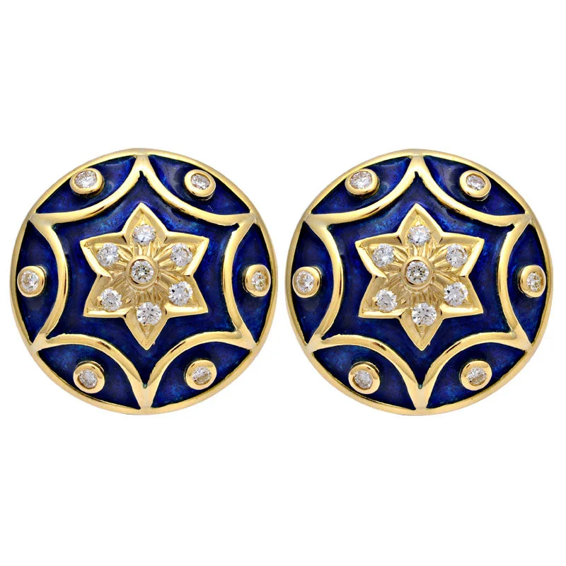 stud earrings for women -Earrings-Diamond (Enamel)