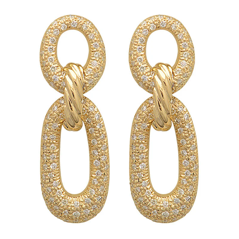 clip-on earrings for women -Earrings-Diamond