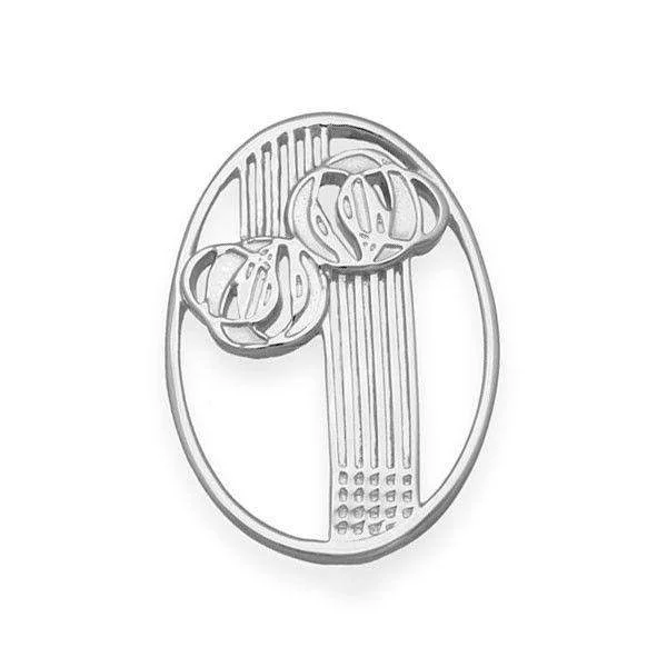 Sterling Silver Mackintosh Brooch- B584  ORT