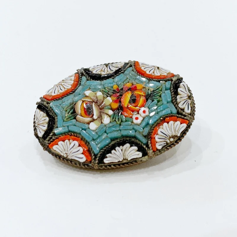 Italian Micro Mosaic Brooch