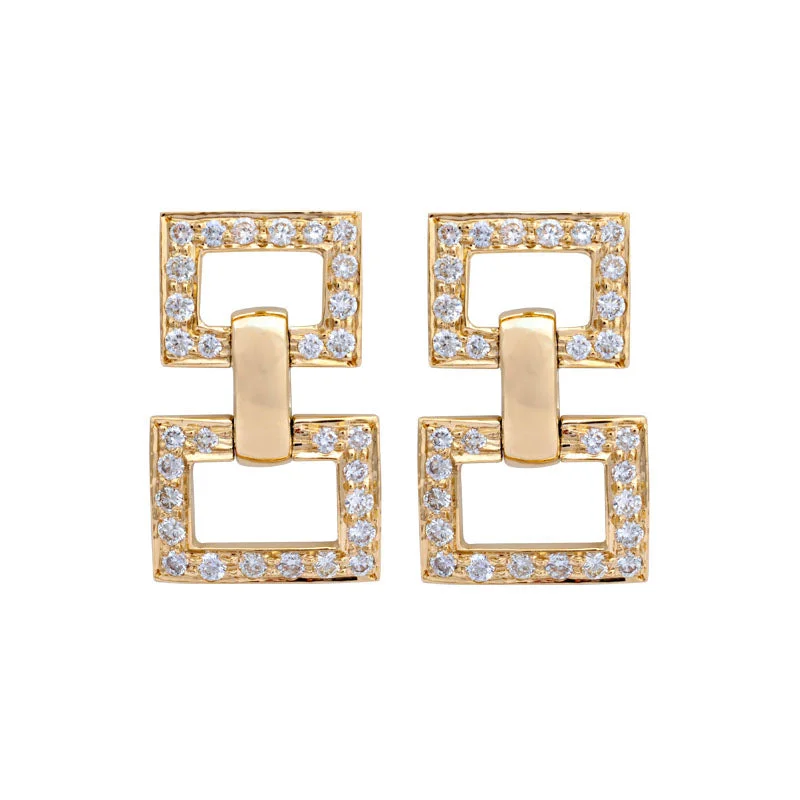 statement earrings for women -Earrings-Diamond