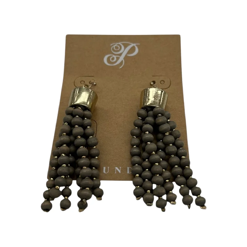 crystal earrings for women -Earrings Dangle/Drop By Plunder In Brown