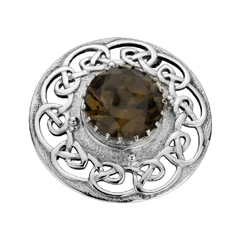 Sterling Silver Plaid Brooch - NO214SQ