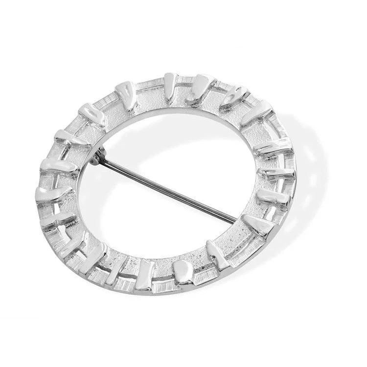 Ring of Brodgar Sterling Silver Brooch - 11041