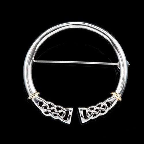 Sterling Silver or Gold Celtic Brooch - B360