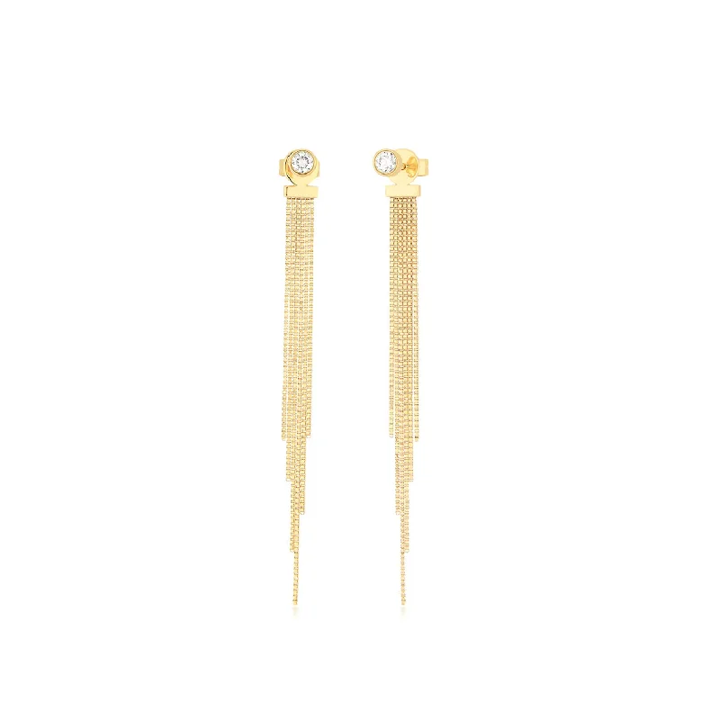 gold hoop earrings for women -Diamond Bianca Drop Earrings