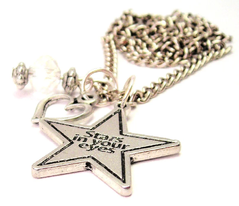 statement necklaces for women -Stars In Your Eyes Necklace with Small Heart