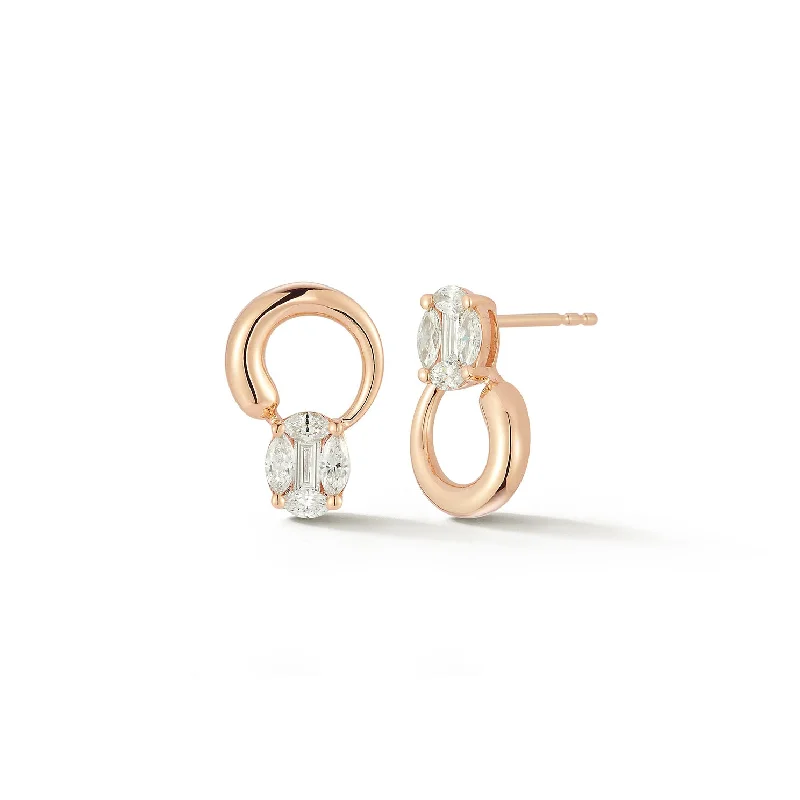 luxury diamond earrings for women -The Iris Illusion Stud Earrings