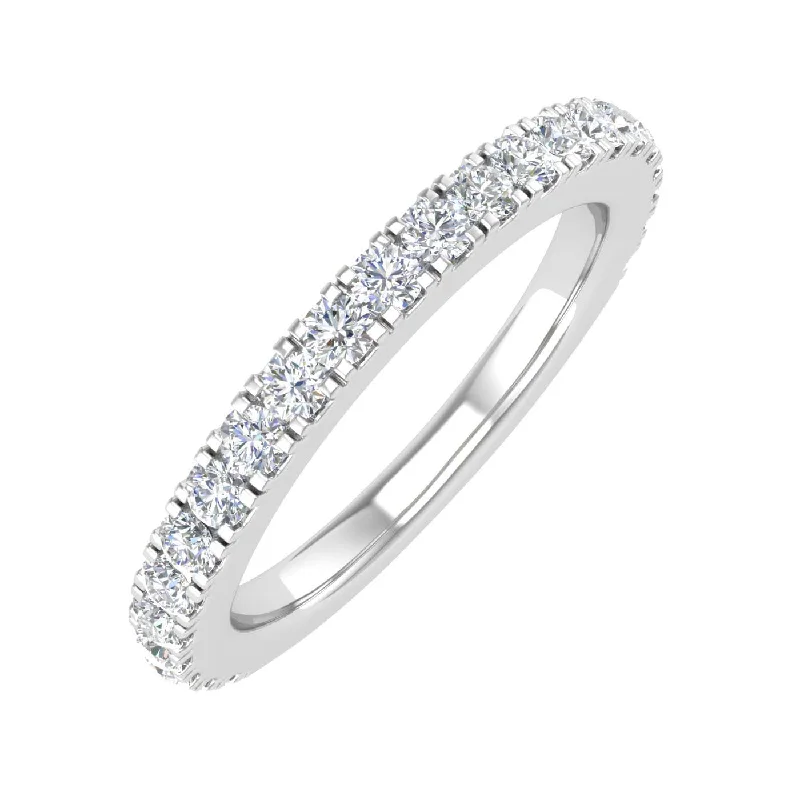 silver rings for women -1/2 Carat Round Diamond Wedding Band Ring in Gold