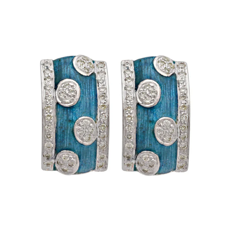 multi-colored earrings for women -Earrings-Diamond (Enamel)