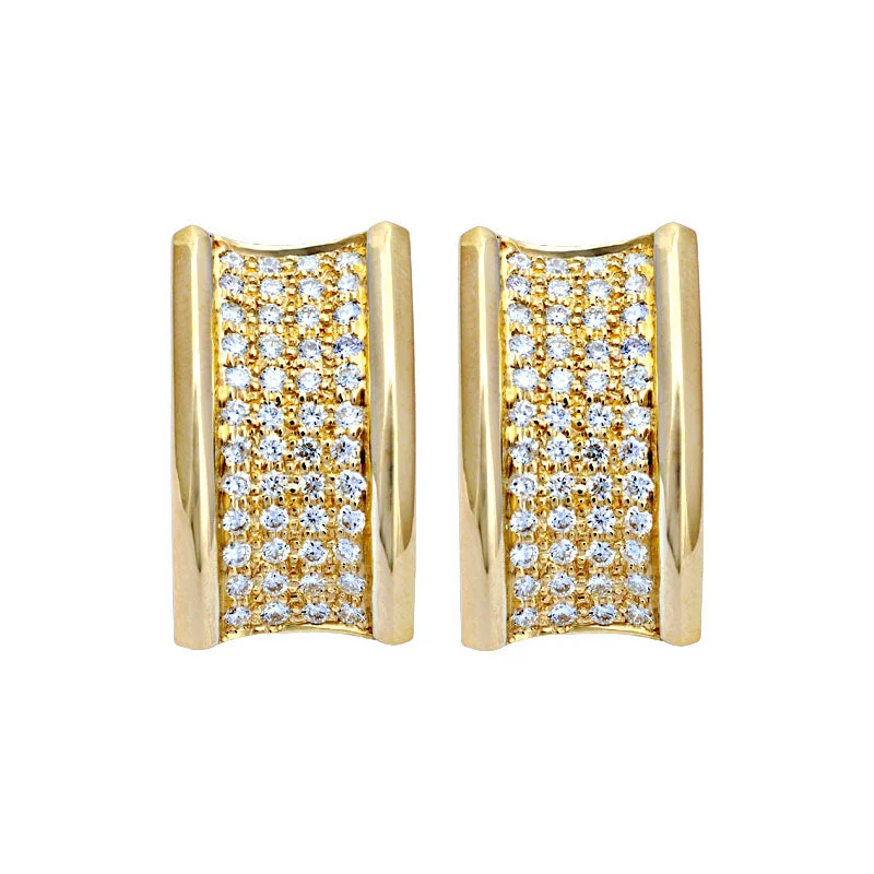 vintage earrings for women -Earrings-Diamond