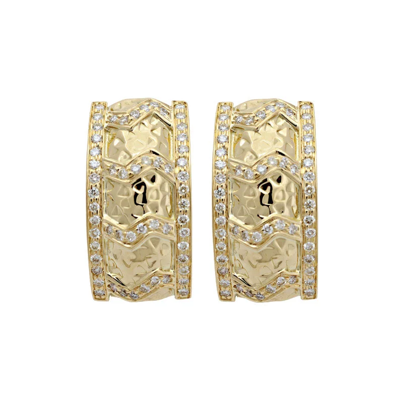 chunky earrings for women -Earrings-Diamond