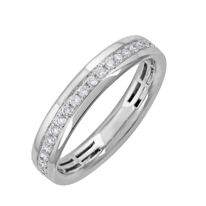 engraved rings for women -1/4 Carat Diamond Wedding Band Ring in Gold