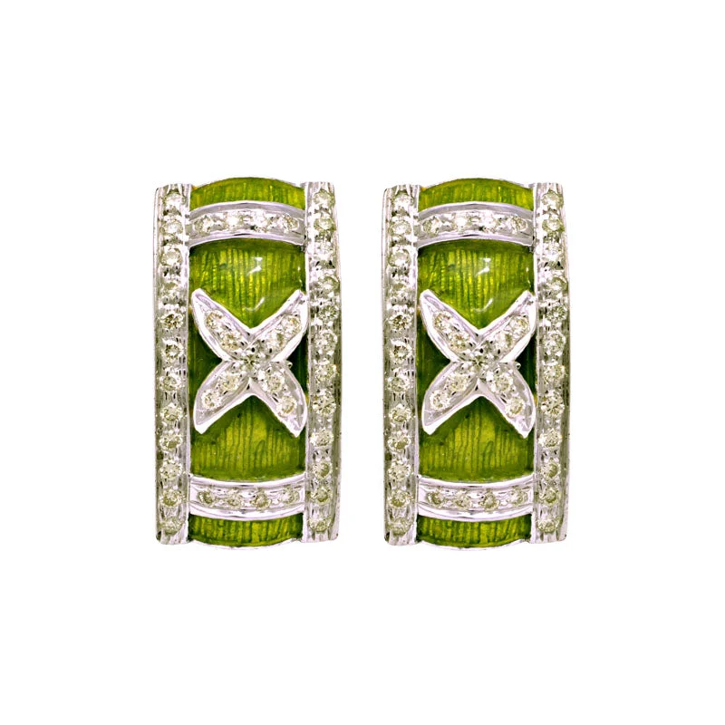 colorful earrings for women -Earrings-Diamond (Enamel)