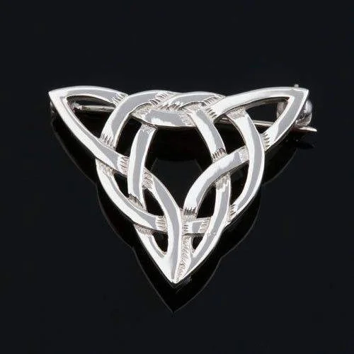 Sterling Silver or Gold Celtic Brooch - B191