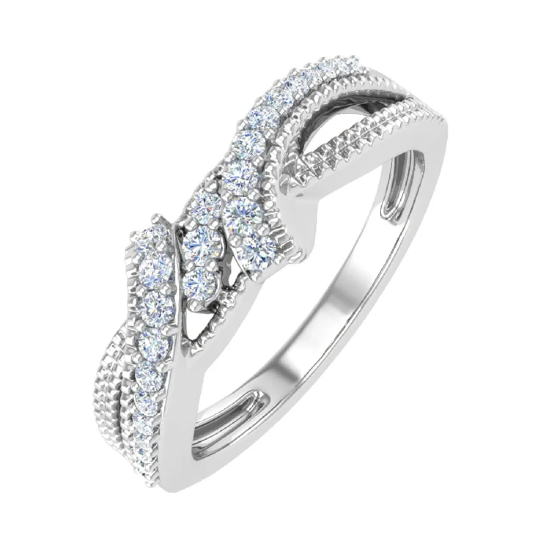 wedding bands with diamonds -1/5 Carat Diamond Wedding Band Ring in Gold