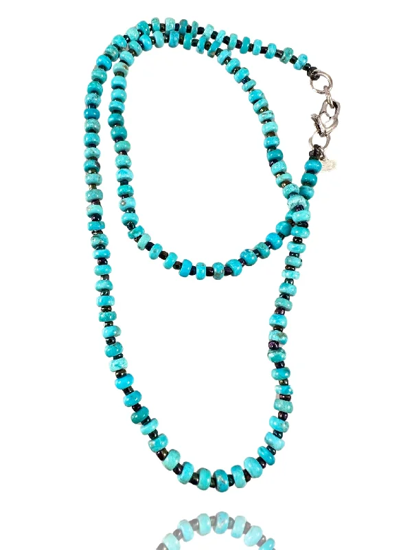 stylish necklaces for women -18” Turquoise Bead Necklace