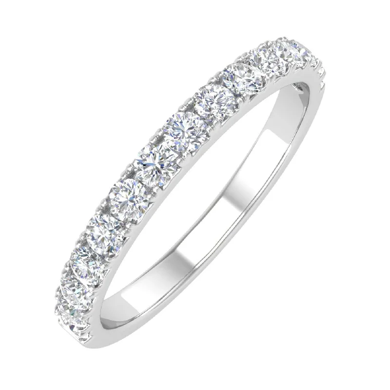 statement rings for women -1/2 Carat Round Diamond Wedding Band Ring in Gold