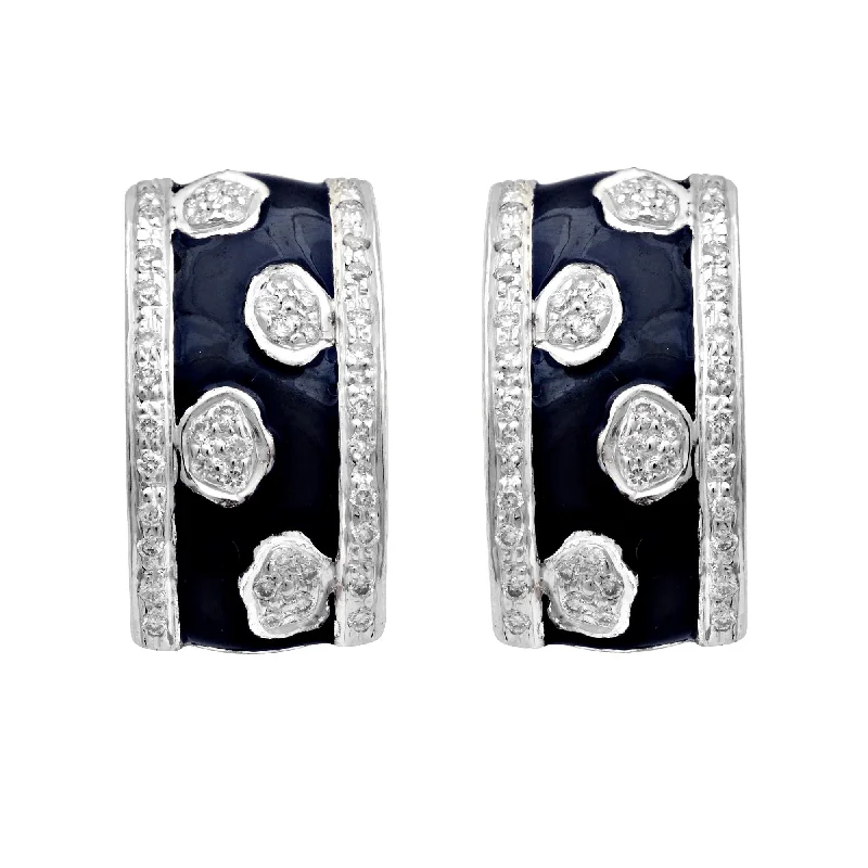 fancy earrings for women -Earrings-Diamond (Enamel)