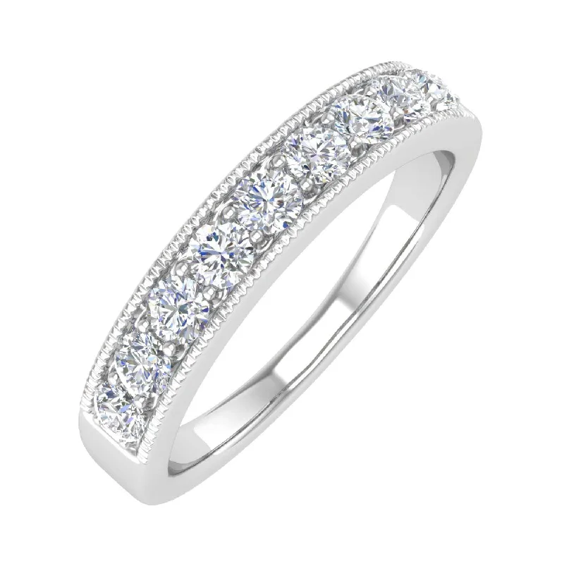 diamond wedding rings for women -1/2 Carat Round Diamond Wedding Band Ring in Gold