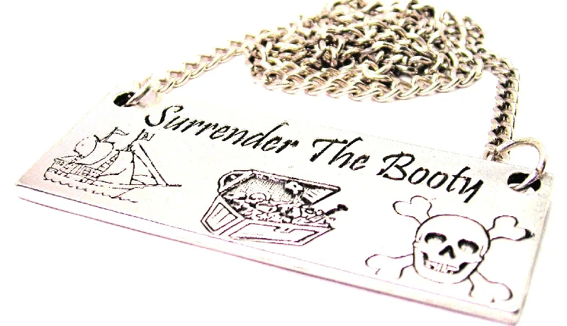 simple necklaces for women -Surrender The Booty Pirate Statement Platform Necklace