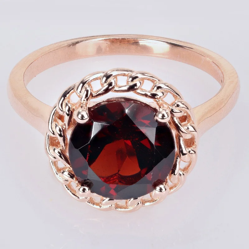 large statement rings for women -Miadora 3 CT TGW Garnet Fashion Ring Pink Silver Pink Plated