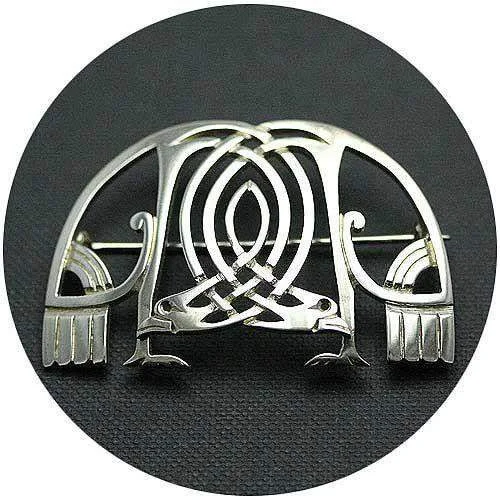 Silver Celtic Brooch - Z2