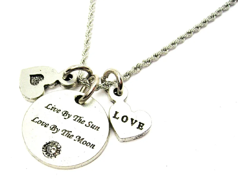 infinity necklaces for women -Live By The Sun Love By The Moon Stainless Steel Rope Chain Necklace