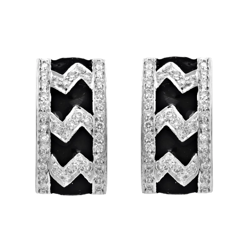 diamond stud earrings for women -Earrings-Diamond (Enamel)