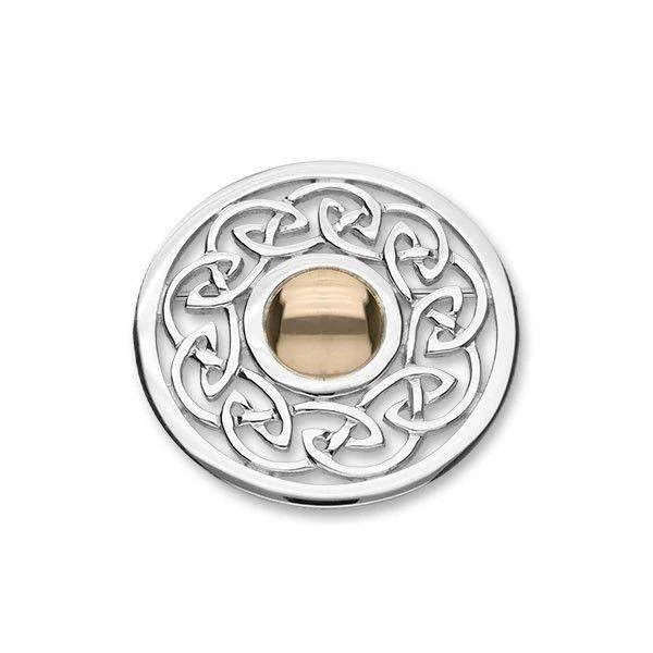 Silver & Gold Cuillin Celtic Brooch - B494 ORT